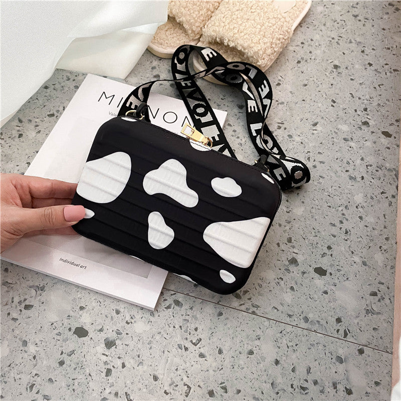 Wholesale Cow Print Leopard Print Butterfly PU Box Bag Crossbody Bag